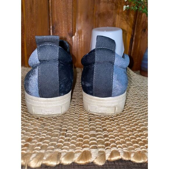 Sam Edelman Circus velvet blue slip on sneakers - Picture 4 of 9